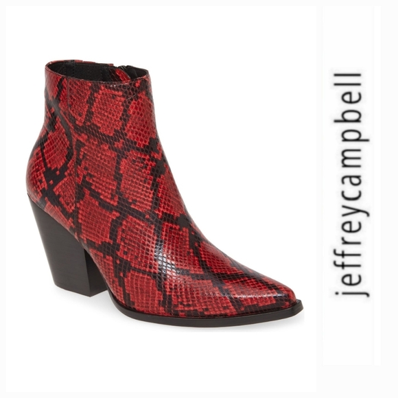 Jeffrey Campbell Shoes - Edgy Bold Jeffrey Campbell Snake Print Booties